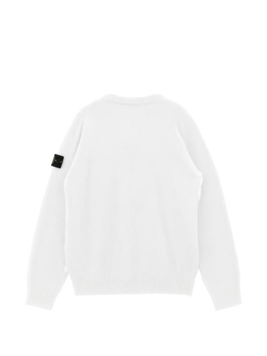 26FW [키즈] 스톤 아일랜드 캐시미어 니트 L2S165100002 S00M1V0001 White - STONE ISLAND