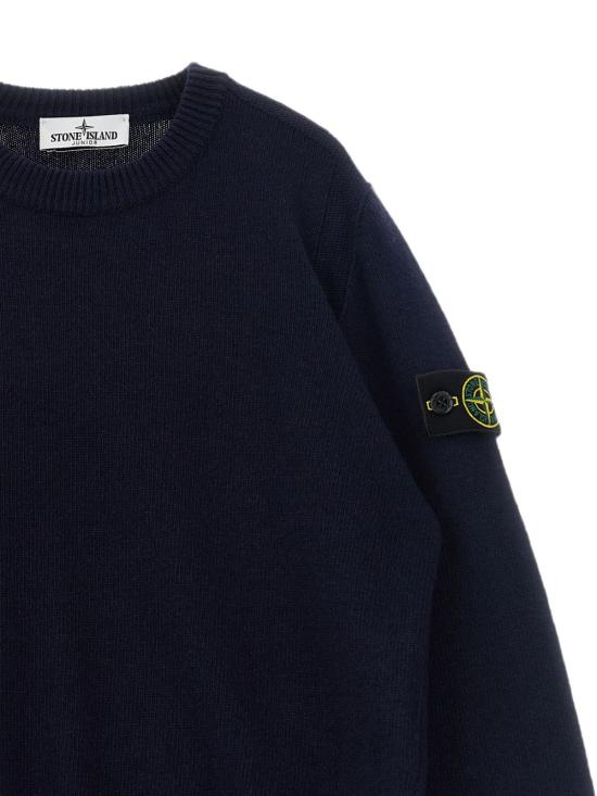 26FW [키즈] 스톤 아일랜드 캐시미어 니트 L2S165100002 S00M1V0020 Blu navy - STONE ISLAND