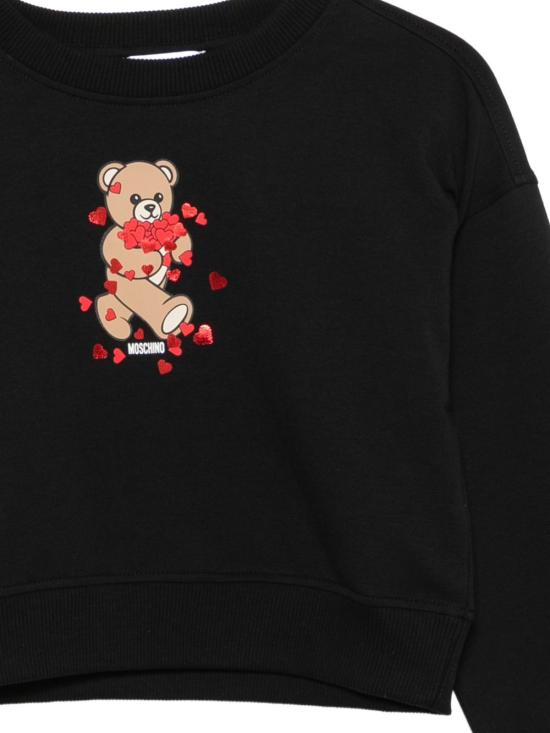 26FW [키즈] 모스키노 니트/스웻셔츠 HBF06G LDA63 60100 Black - MOSCHINO