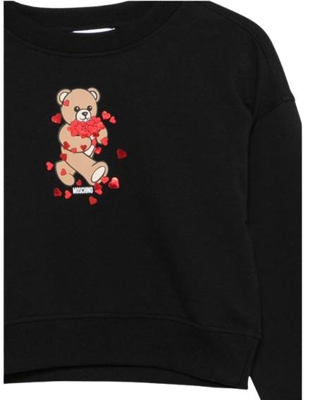 26FW [키즈] 모스키노 캐시미어 니트 HBF06G LDA63 60100 Black - MOSCHINO
