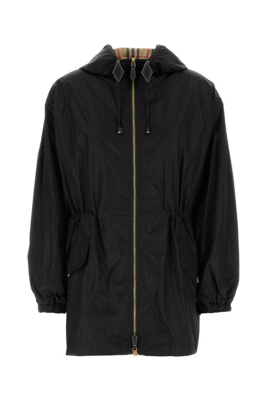26FW 버버리 웨이스트 스트링 후드 자켓 8113522 A1189 Black