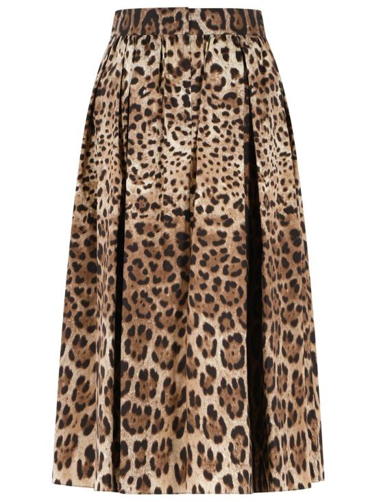 26FW 돌체앤가바나 미디 스커트 F4CULT HS5E3HY13M Brown - DOLCE & GABBANA