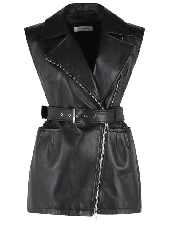 26FW 스포트막스 가죽 자켓 2622446031002 Black