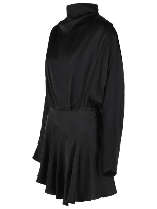26FW 이자벨마랑 넬린 드레이프 사틴 드레스 RO1094FA D3J13I01BK Black - ISABEL MARANT