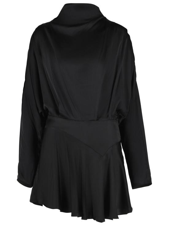 26FW 이자벨마랑 넬린 드레이프 사틴 드레스 RO1094FA D3J13I01BK Black