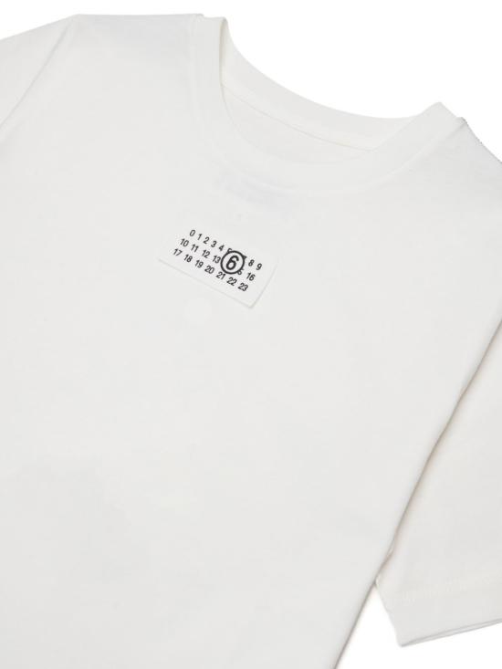 26FW [키즈] MM6 메종마르지엘라 티셔츠 M61163MM04I M6102 Bianco - MM6 MAISON MARGIELA