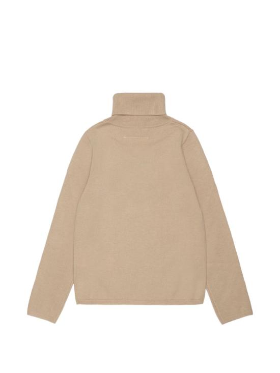 26FW [키즈] MM6 메종마르지엘라 터틀넥 니트 M61064MM06Q M6712 Beige - MM6 MAISON MARGIELA