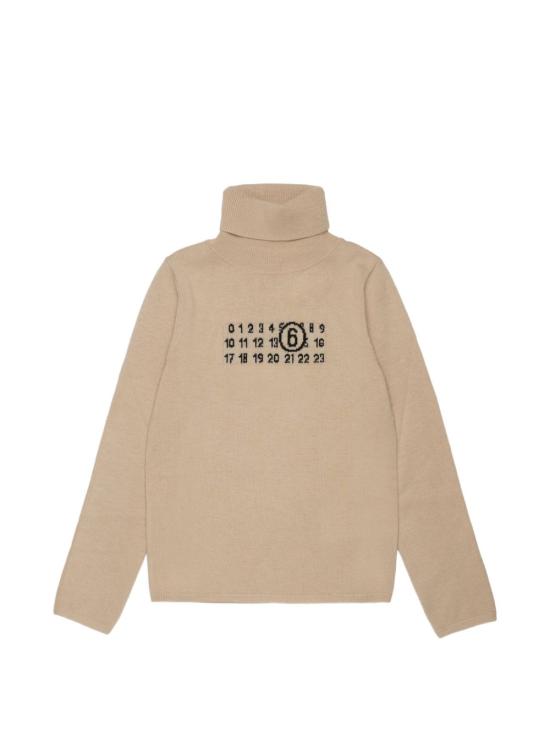 26FW [키즈] MM6 메종마르지엘라 터틀넥 니트 M61064MM06Q M6712 Beige