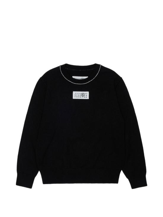 26FW [키즈] MM6 메종마르지엘라 캐시미어 니트 M61025MM06Q M6900 Nero