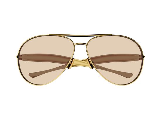 25FW 보테가베네타 선글라스 BV1305S 002 GOLD GOLD BROWN - BOTTEGA VENETA