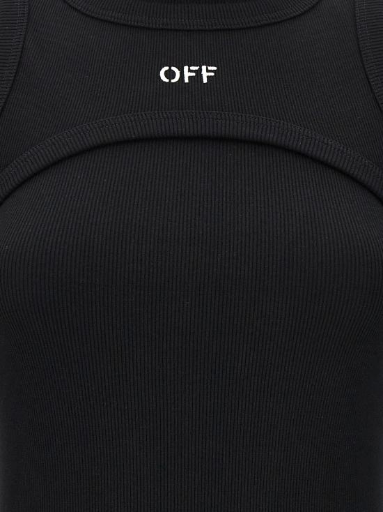 26FW 오프화이트 미디 원피스 2FU00681TW003W003 Black - OFF WHITE