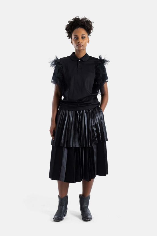  꼼데가르송 롱 스커트 Comme Des Garçons 티어드 플리츠 - COMME DES GARCONS
