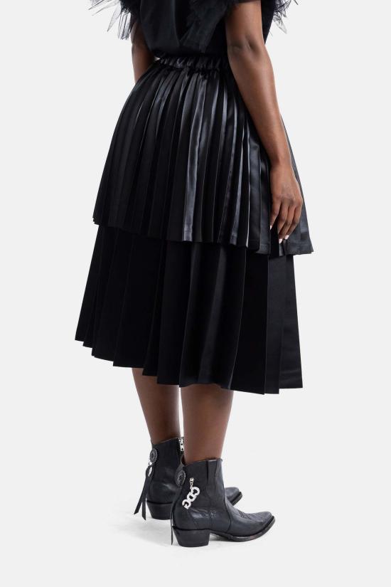  꼼데가르송 롱 스커트 Comme Des Garçons 티어드 플리츠 - COMME DES GARCONS