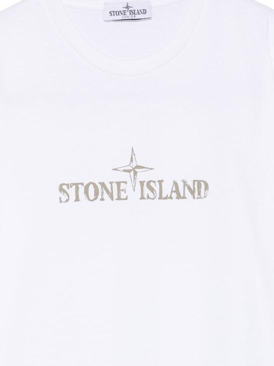 26FW [키즈] 스톤 아일랜드 티셔츠 2100006 S0512V0001 Bianco - STONE ISLAND