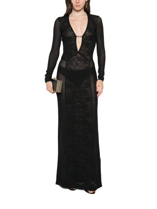 26FW 엘리자베타프랜치 롱 원피스 AM29Q66E2 110 Nero - ELISABETTA FRANCHI