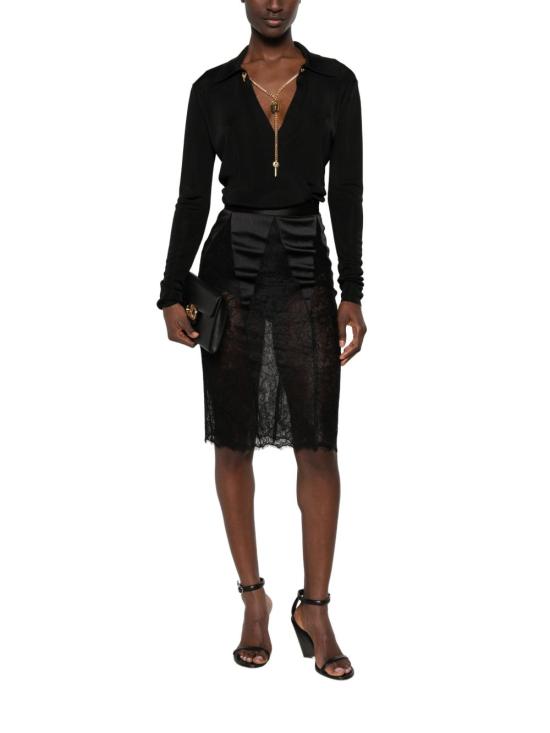 26FW 엘리자베타프랜치 바디수트 티셔츠 BK03S66E2 110 Nero - ELISABETTA FRANCHI