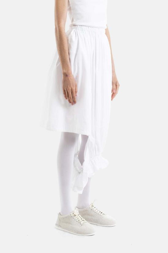  꼼데가르송 롱 스커트 비대칭 드레이프 볼륨  (러쉬 오브 장식 포함) - COMME DES GARCONS
