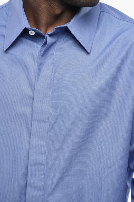  보테가베네타 긴팔 셔츠 762914VA5Z14804 Blue - BOTTEGA VENETA