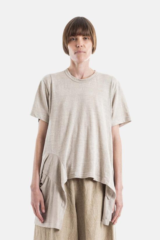  꼼데가르송 반팔 티셔츠 Comme Des Garçons 에크루 오버사이즈 티셔츠