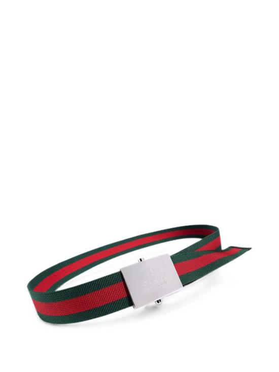 26FW 구찌 직사각형 버클 웹(Web) 벨트 직사각형 버클 웹(Web) 벨트 874734 HAAPT8475 - GUCCI