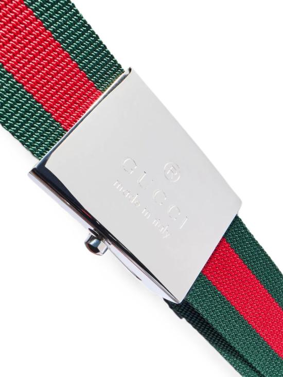 26FW 구찌 직사각형 버클 웹(Web) 벨트 직사각형 버클 웹(Web) 벨트 874734 HAAPT8475 - GUCCI