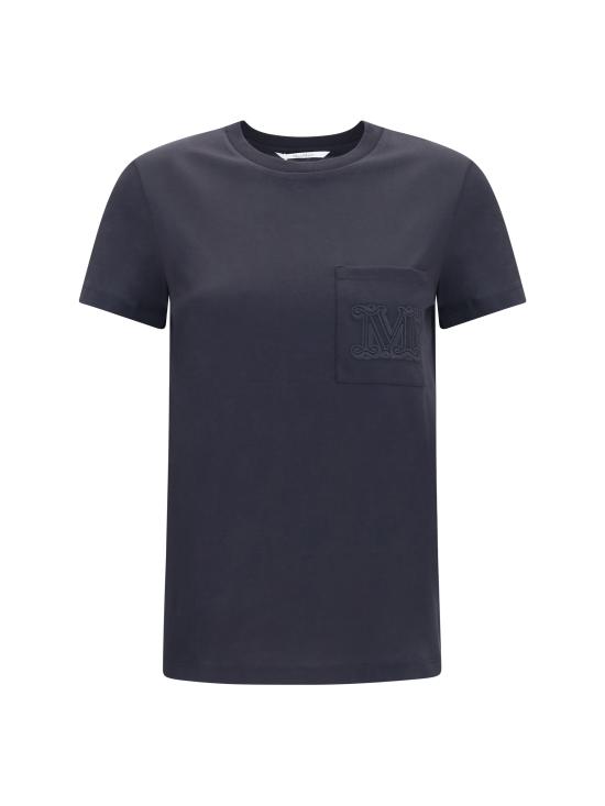 26FW 막스마라 파파이 코튼 저지 티셔츠 2621946051600 002 BLACK