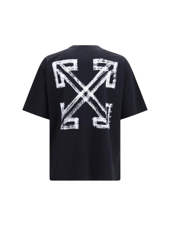 26FW 오프화이트 반팔 티셔츠 OMAA120F26JER00Y00 001 BLACK - OFF WHITE