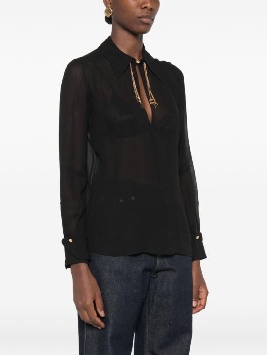 26FW 엘리자베타프랜치 블라우스 CA19466E2 110 Nero - ELISABETTA FRANCHI