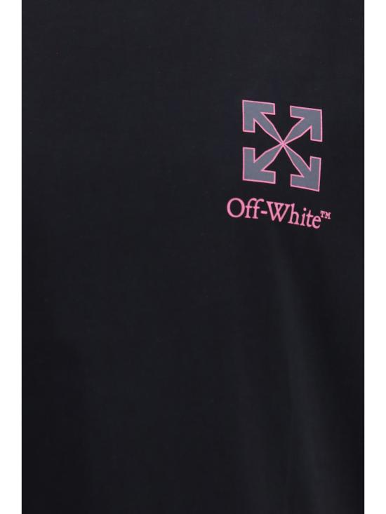 26FW 오프화이트 반팔 티셔츠 OMAA16MF26JER00A00 001 BLACK - OFF WHITE