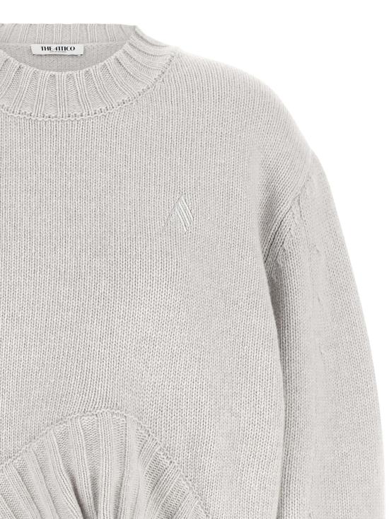 26FW 디 아티코 스웨터 비대칭 밑단 스웨터, 스웨터 및 가디건 (회색) - THE ATTICO