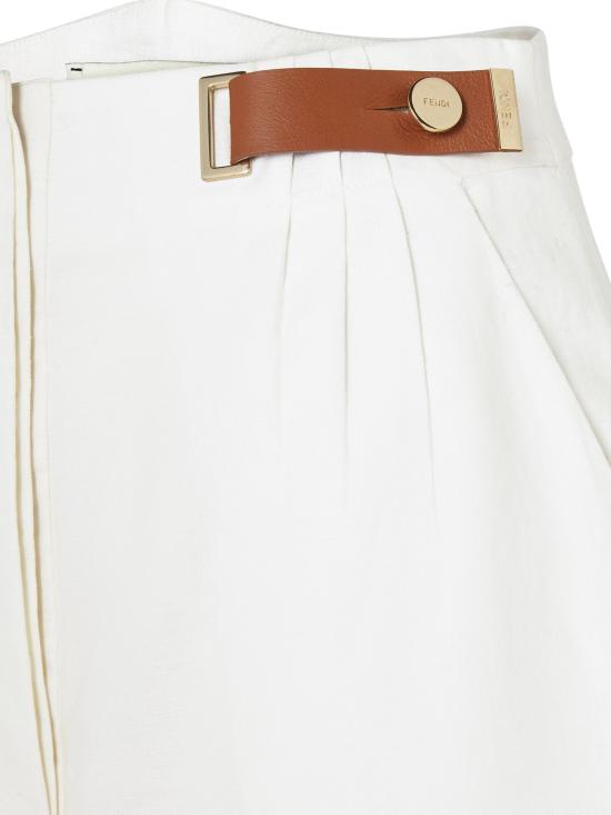 26FW 펜디 미디 스커트 FQ7740 AWAIF0ZNM WHITE - FENDI