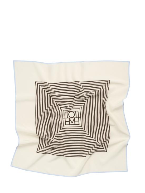 26FW 토템 센터드 모노그램 실크 스카프 241WSC1548FB0153 070 BROWN - TOTEME