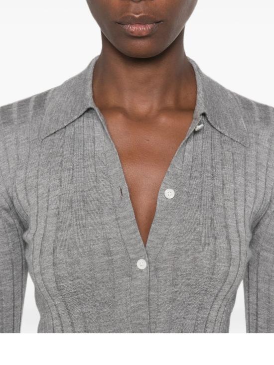 26FW 토템 슬림 리브 셔츠 263WRT0836YA0293 074 GREY - TOTEME
