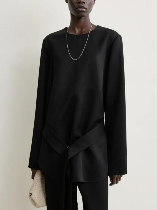 26FW 토템 긴팔 티셔츠 263WRT0763FB0671 001 BLACK - TOTEME