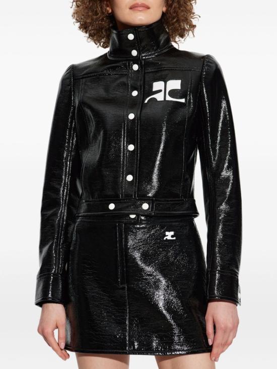 26FW 쿠레쥬 가죽 자켓 PERCBL005VY0014 9999 BLACK - COURREGES