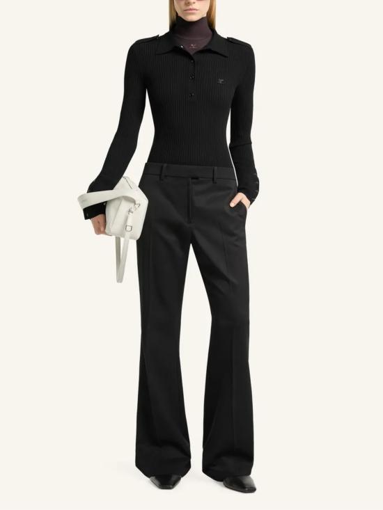 26FW 쿠레쥬 스웨터 326MPO072FI0001 9999 BLACK - COURREGES