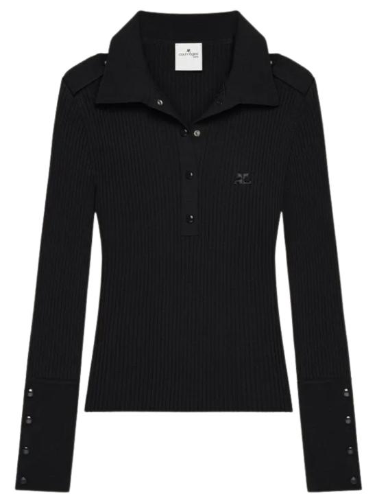 26FW 쿠레쥬 스웨터 326MPO072FI0001 9999 BLACK
