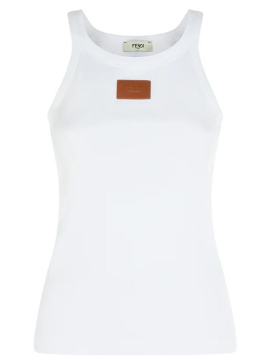 26FW 펜디 민소매 티셔츠 FS7966 AW87F0ZNM WHITE