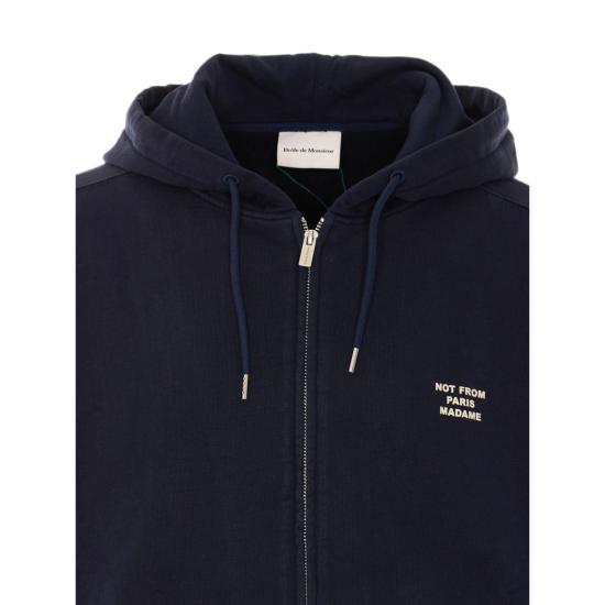 26FW 드롤드무슈 후드 티셔츠 PERM HO207 CO312 NAVY BLUE - DROLE DE MONSIEUR