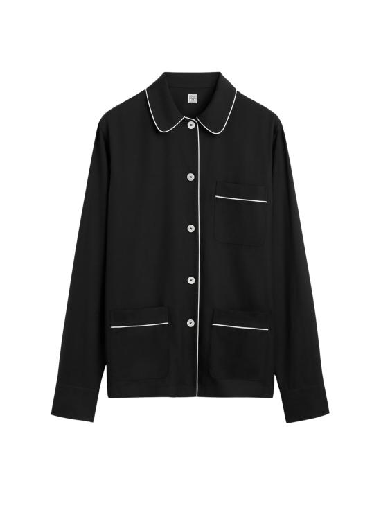 26FW 토템 싱글 브레스트 파자마 셔츠 263WRT0793FB0693 001 BLACK