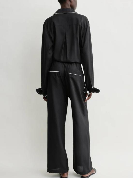 26FW 토템 스트레이트 팬츠 263WRB0450FB0693 001 BLACK - TOTEME