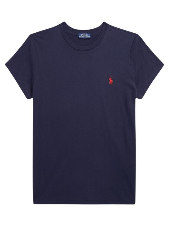 26FW 랄프 로렌 코튼 저지 크루넥 숏 슬리브 티셔츠 211B14605 031 NAVY