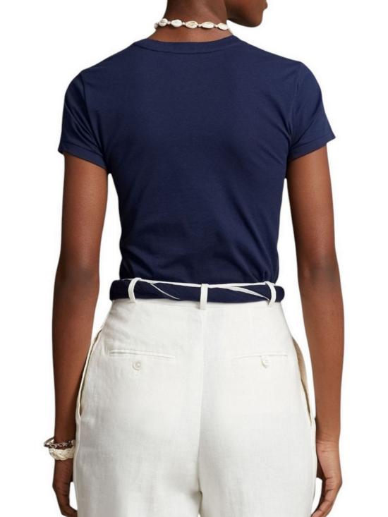 26FW 랄프 로렌 코튼 저지 크루넥 숏 슬리브 티셔츠 211B14605 031 NAVY - RALPH LAUREN