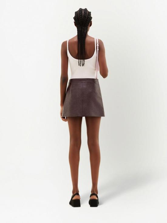 26FW 쿠레쥬 미디 스커트 PERCJU001VY0014 4010 BORDEAUX - COURREGES