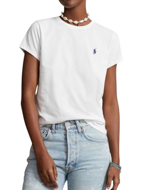 26FW 랄프 로렌 코튼 저지 크루넥 숏 슬리브 티셔츠 211B14605 032 WHITE - RALPH LAUREN