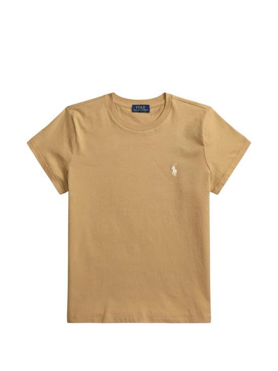 26FW 랄프 로렌 코튼 저지 크루넥 숏 슬리브 티셔츠 211B14605 026 BEIGE