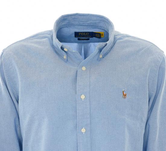 26FW 폴로 랄프로렌 컬러 포니 자수 커스텀 핏 버튼 다운 셔츠 710792041002 BLUE - POLO RALPH LAUREN