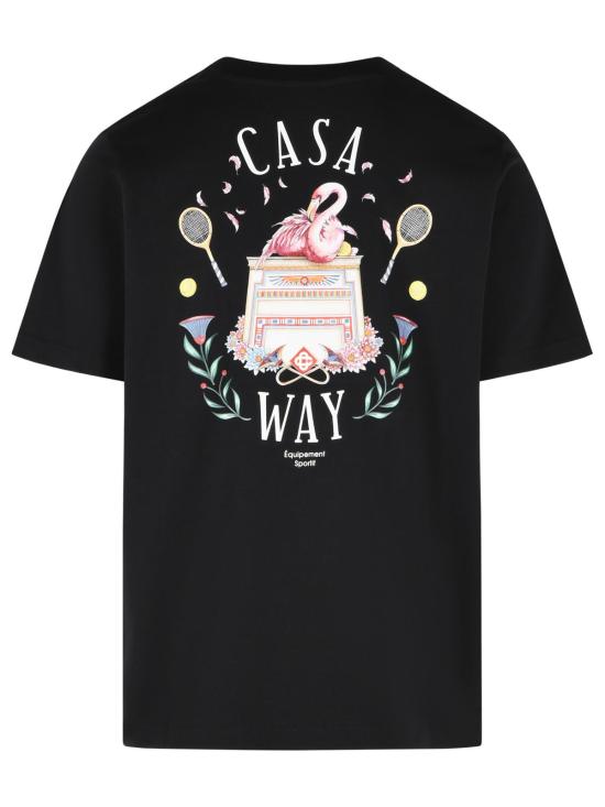26FW 카사블랑카 폴로 티셔츠 M PF26 JTS 001 17BLACK JERSEY CASAWAY - CASABLANCA