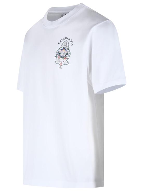 26FW 카사블랑카 폴로 티셔츠 M PF26 JTS 001 01WHITE JERSEY HOTEL EMBLEM - CASABLANCA