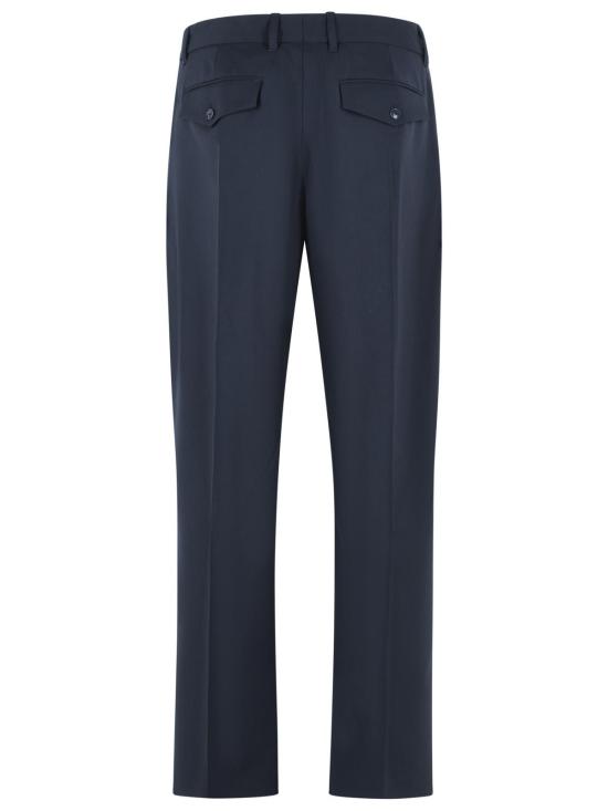 26FW 카사블랑카 스트레이트 팬츠 M PF26 TR 459 01WOOL TWILL CARBON Blue - CASABLANCA